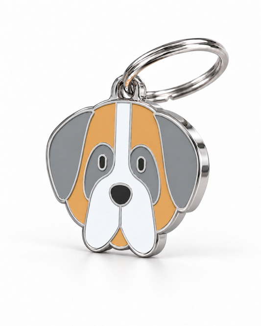 TAGiDOG Saint Bernard Dog ID Tag, angled view