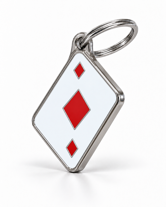 TAGiDOG Vegas Diamonds ID Tag dog ID tag, angled view