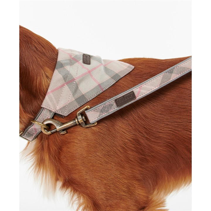 Barbour Pink Tartan Dog Harnes & Lead Bundle