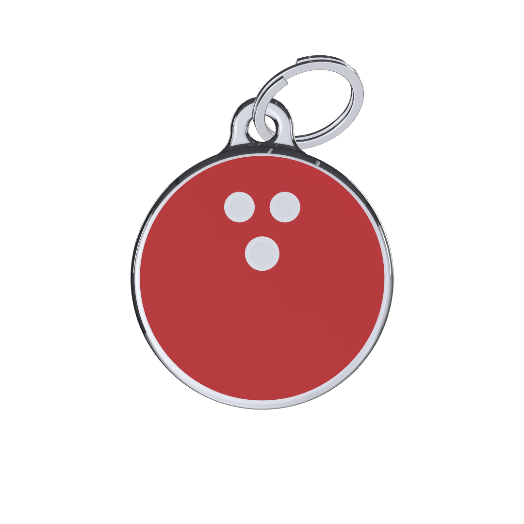Sports Bowling Red ID Tag