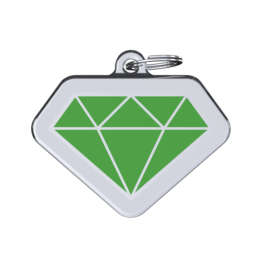 Vivid Diamond Green ID Tag