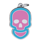 Vivid Skull Pink ID Tag