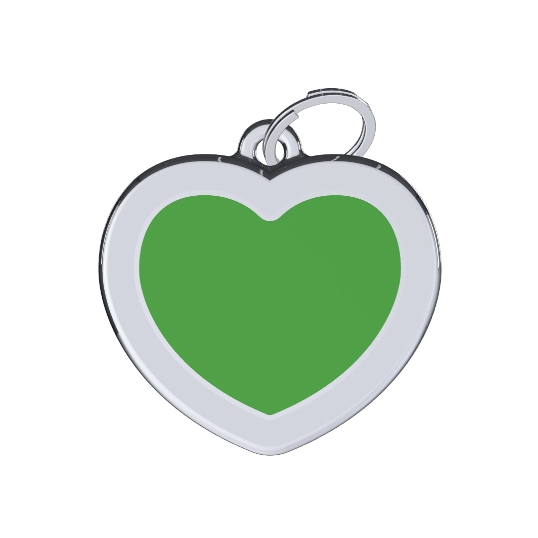 Vivid Heart Green  ID Tag