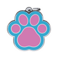 Vivid Paw Pink ID Tag