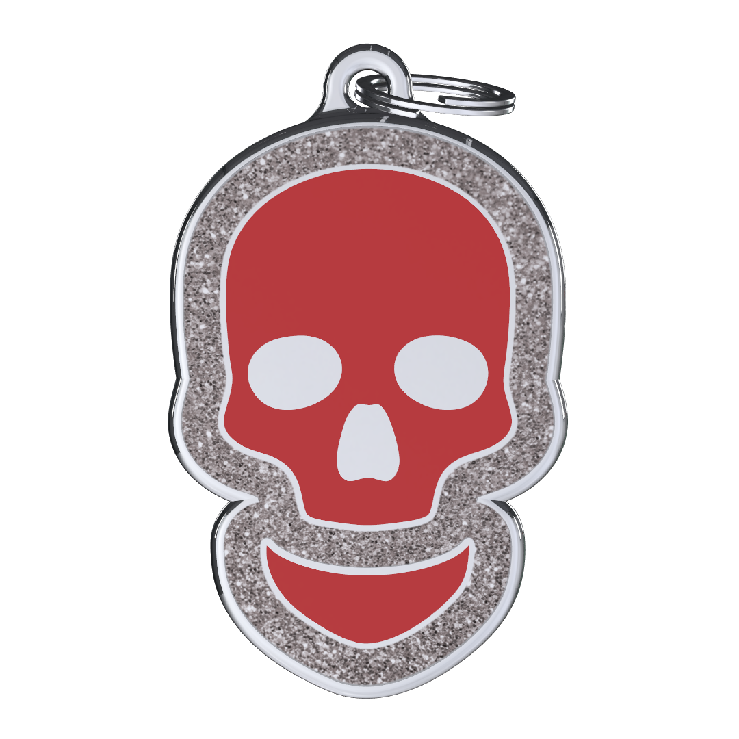 Royal Skull Red ID Tag