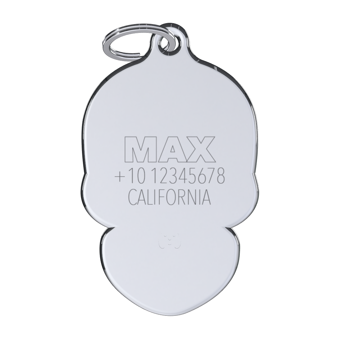 Royal Skull Red ID Tag