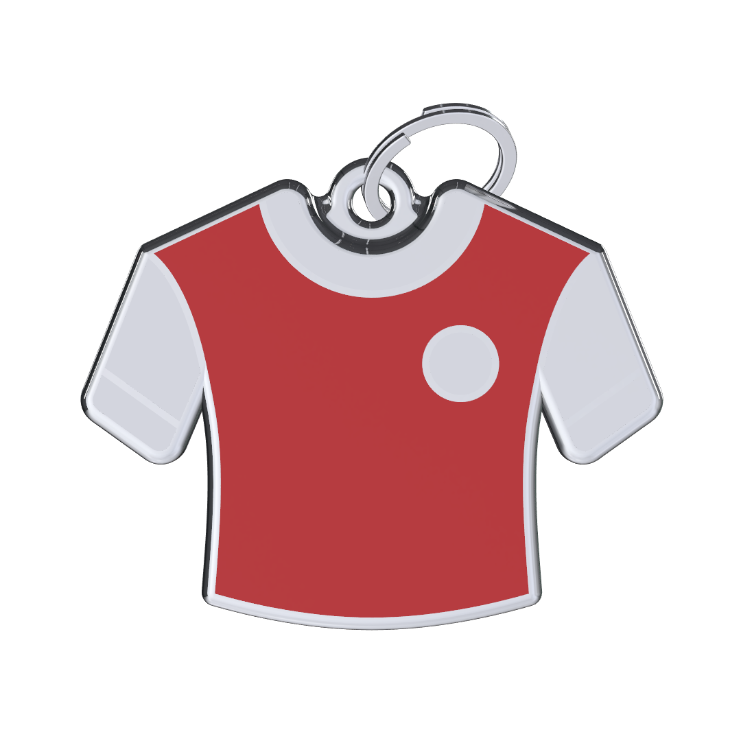 Jersey Solo Red-White ID Tag