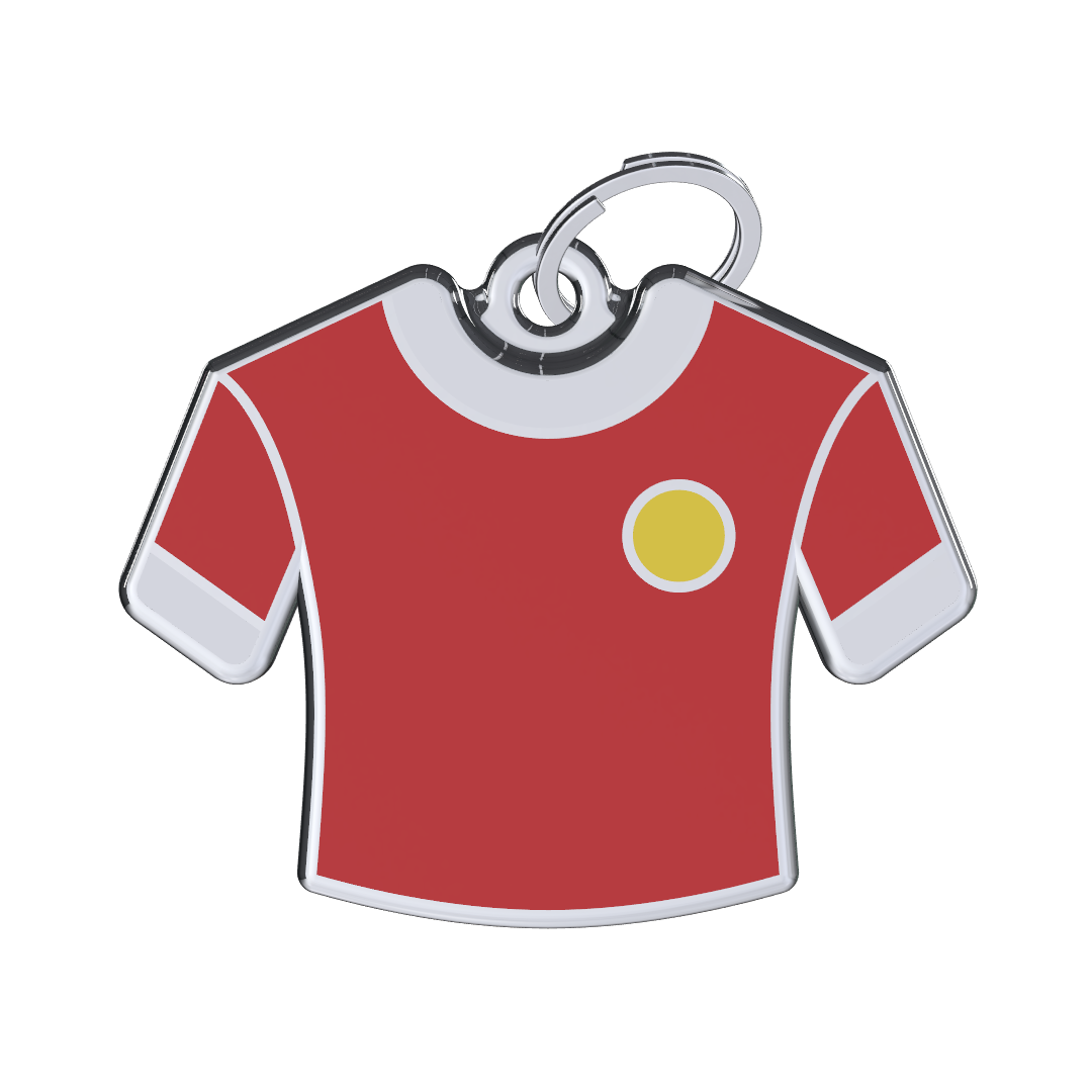 Jersey Solo Red-White-Yellow ID Tag