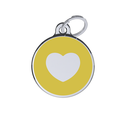 Icon Heart Yellow ID Tag