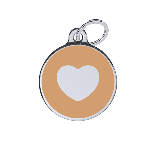Icon Heart Orange ID Tag