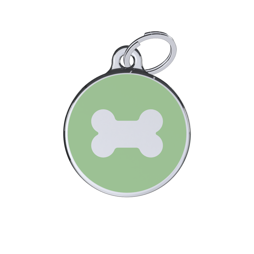 Icon Bone Green ID Tag