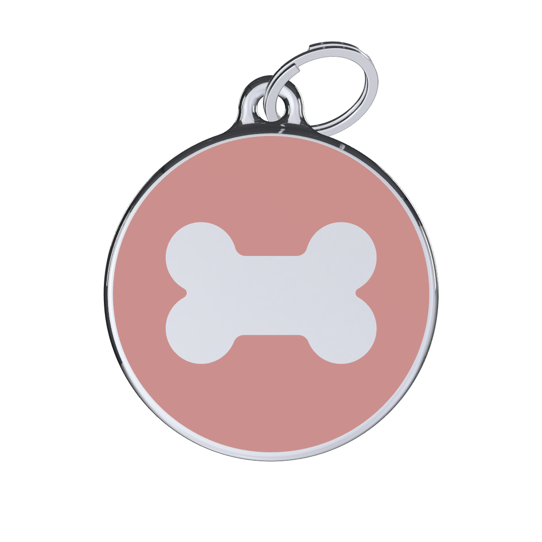 Icon Bone Pink ID Tag Medium