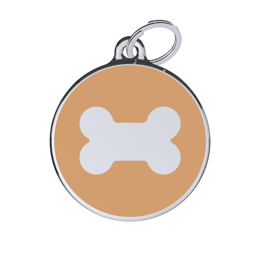 Icon Bone Orange ID Tag Medium