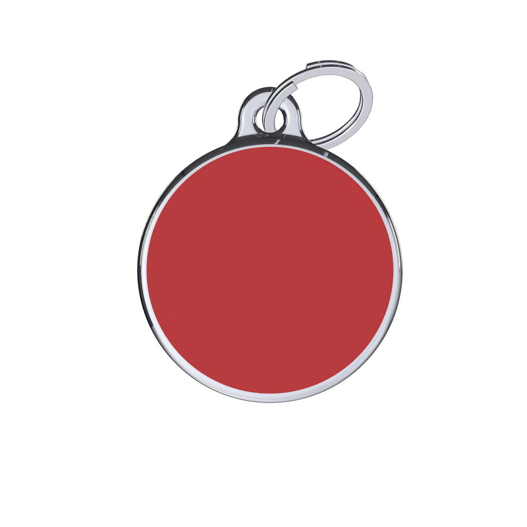 Solid Round Red ID Tag