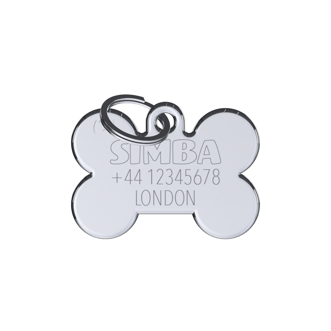 Solid Bone Green ID Tag Small