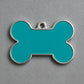 Solid Bone Blue ID Tag Medium