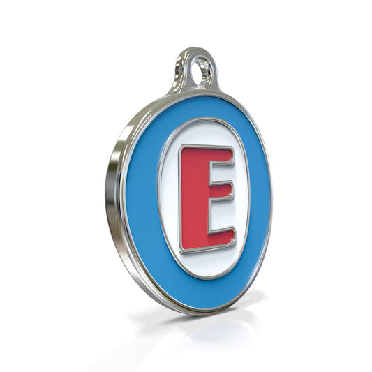 Alphabet Letter E - ID Tag