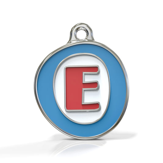 Alphabet Letter E - ID Tag