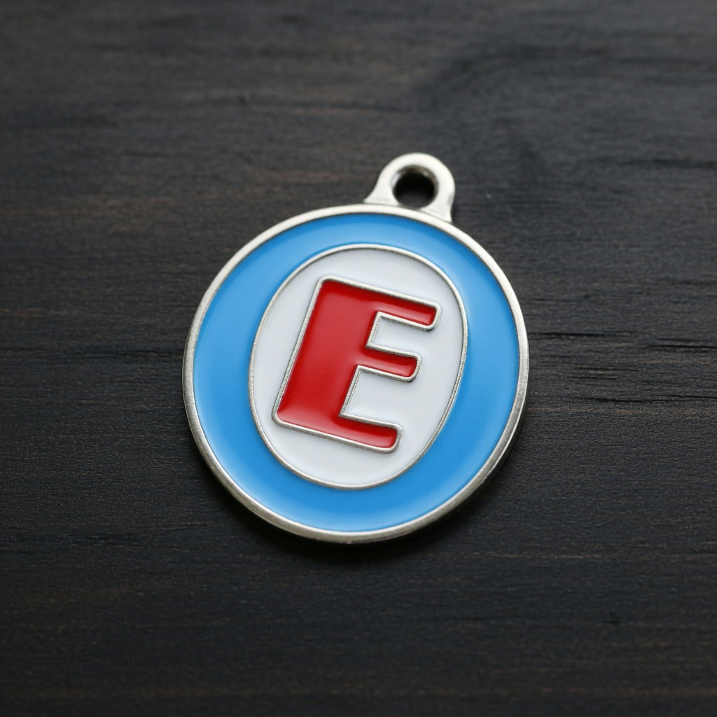 Alphabet Letter E - ID Tag