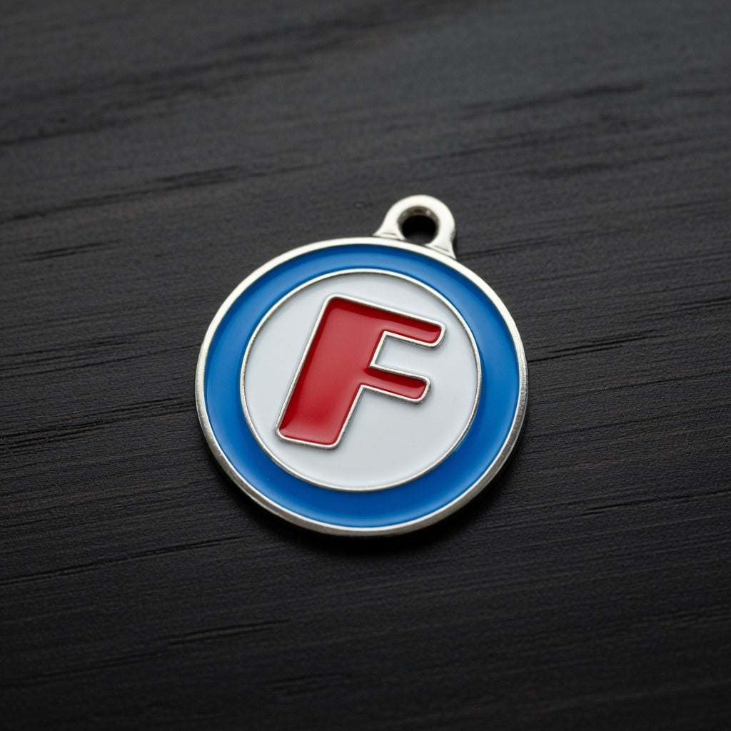 Alphabet Letter F - ID Tag