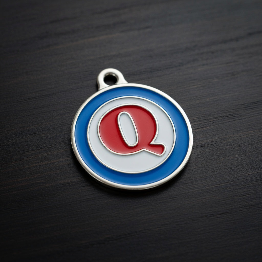 Alphabet Letter Q- ID Tag
