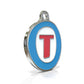 Alphabet Letter T- ID Tag