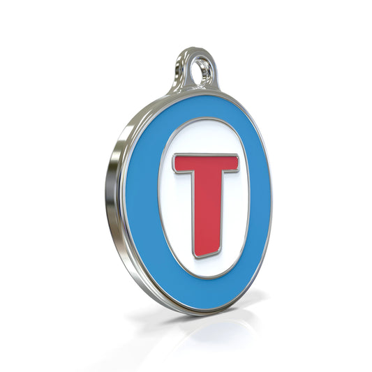 Alphabet Letter T- ID Tag