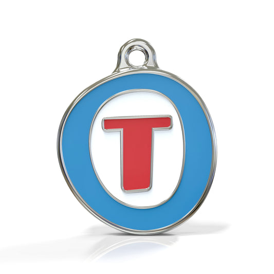 Alphabet Letter T- ID Tag