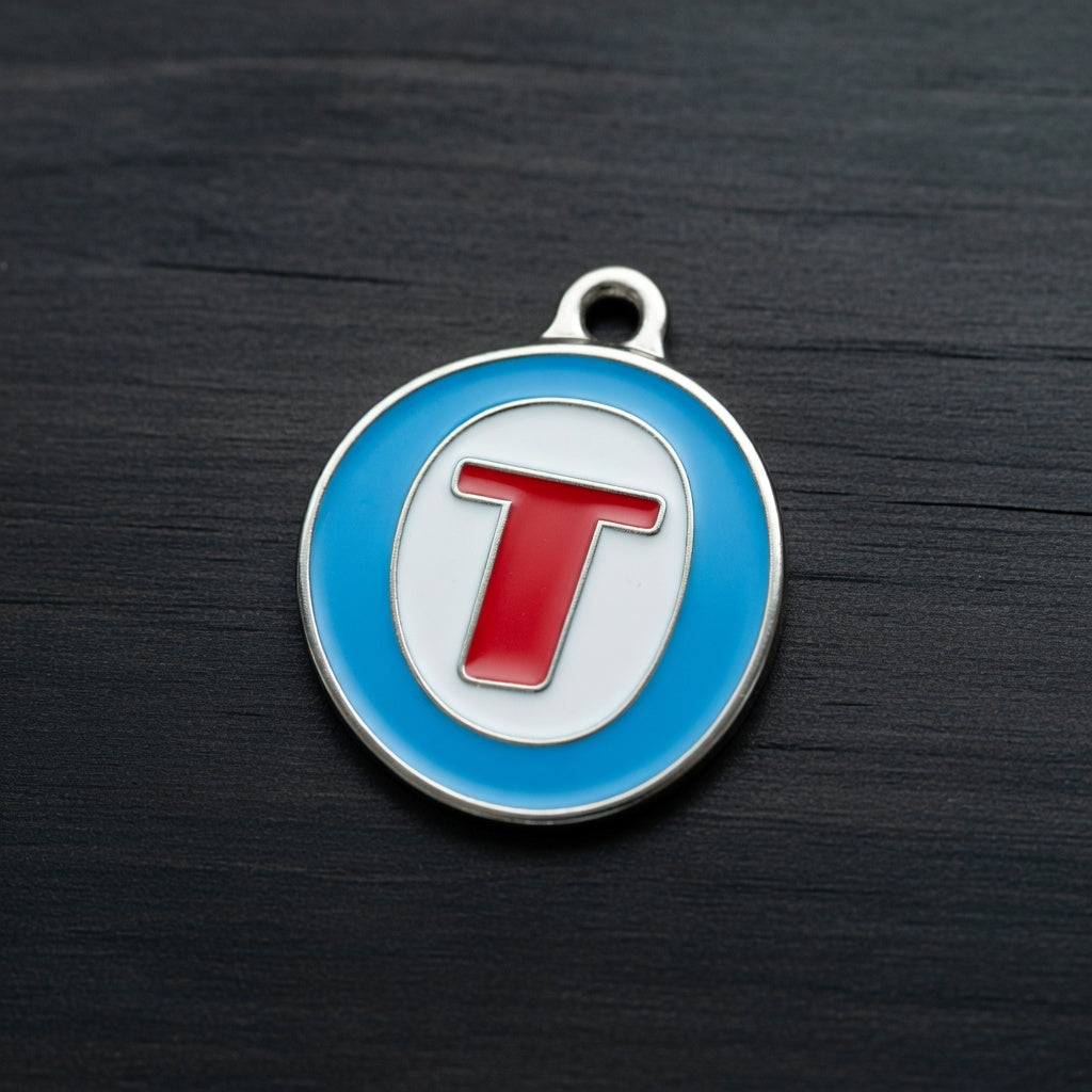 Alphabet Letter T- ID Tag