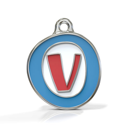 Alphabet Letter V- ID Tag