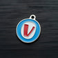 Alphabet Letter V- ID Tag