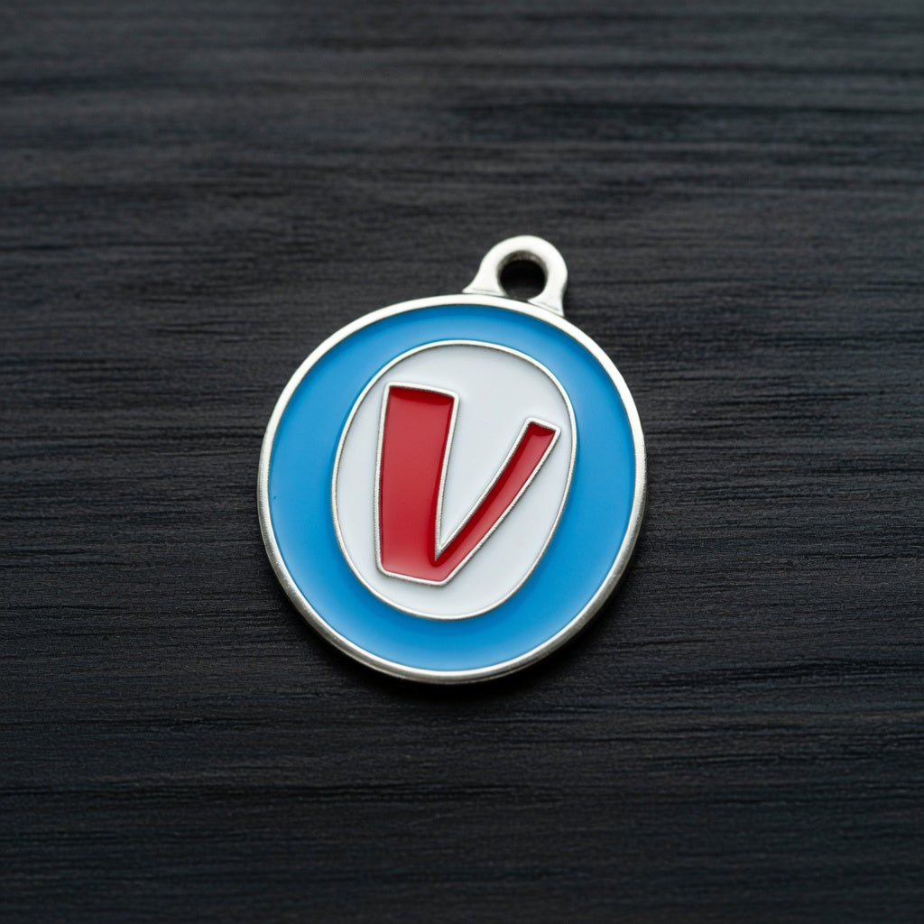 Alphabet Letter V- ID Tag