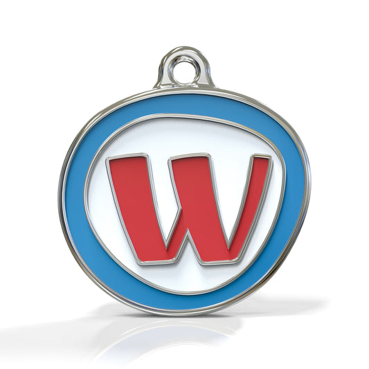 Alphabet Letter W- ID Tag