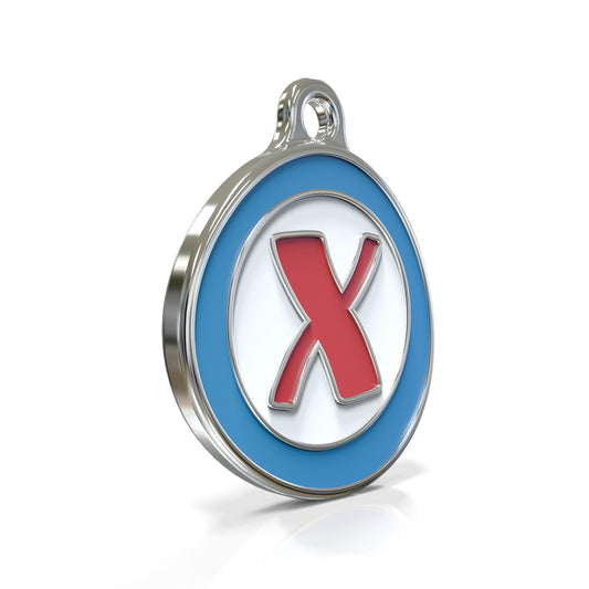 Alphabet Letter X- ID Tag