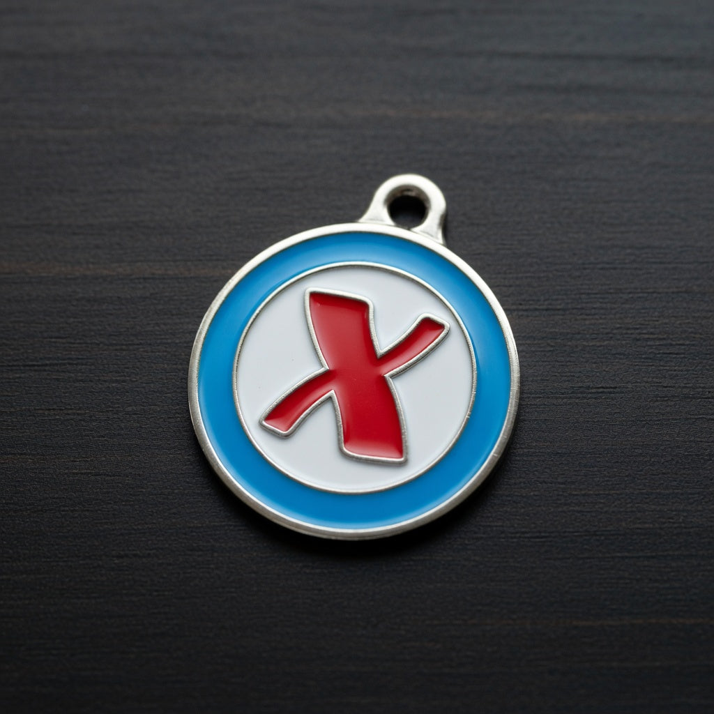 Alphabet Letter X- ID Tag