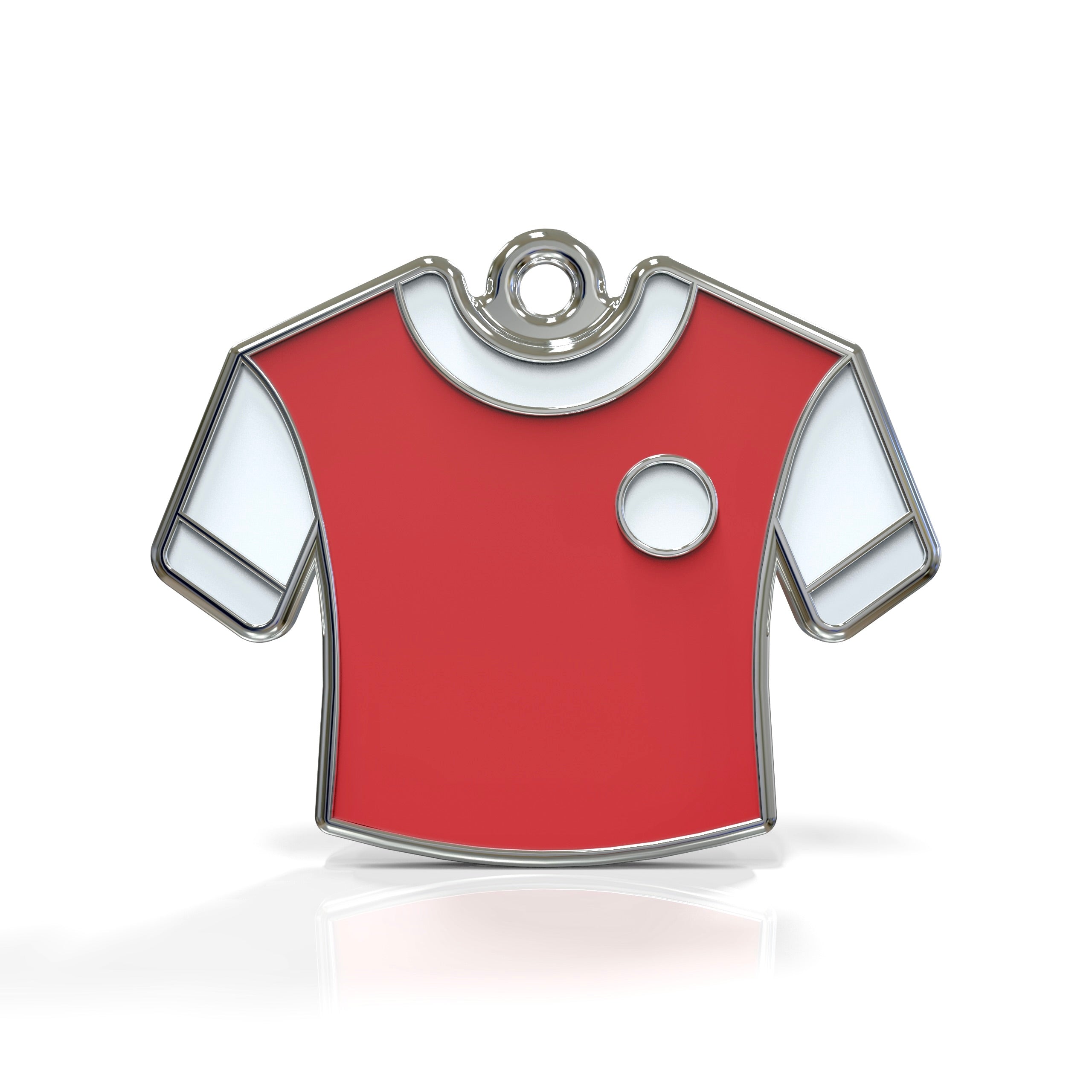Jersey Solo Red-White ID Tag