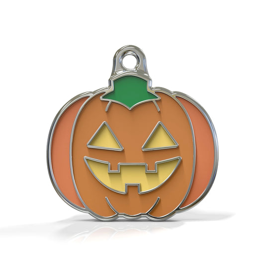 Emoji Spooky Pumpkin ID Tag