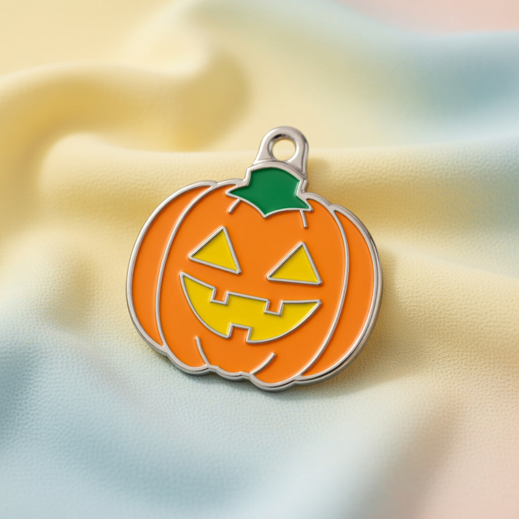 Emoji Spooky Pumpkin ID Tag