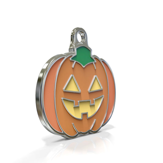 Emoji Spooky Pumpkin ID Tag