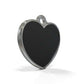 Solid Heart Black ID Tag