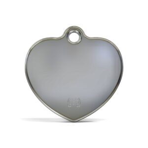 Solid Heart Black ID Tag