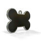 Solid Bone Black ID Tag Small