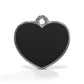 Solid Heart Black ID Tag