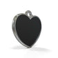 Solid Heart Black ID Tag