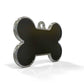 Solid Bone Black ID Tag Medium