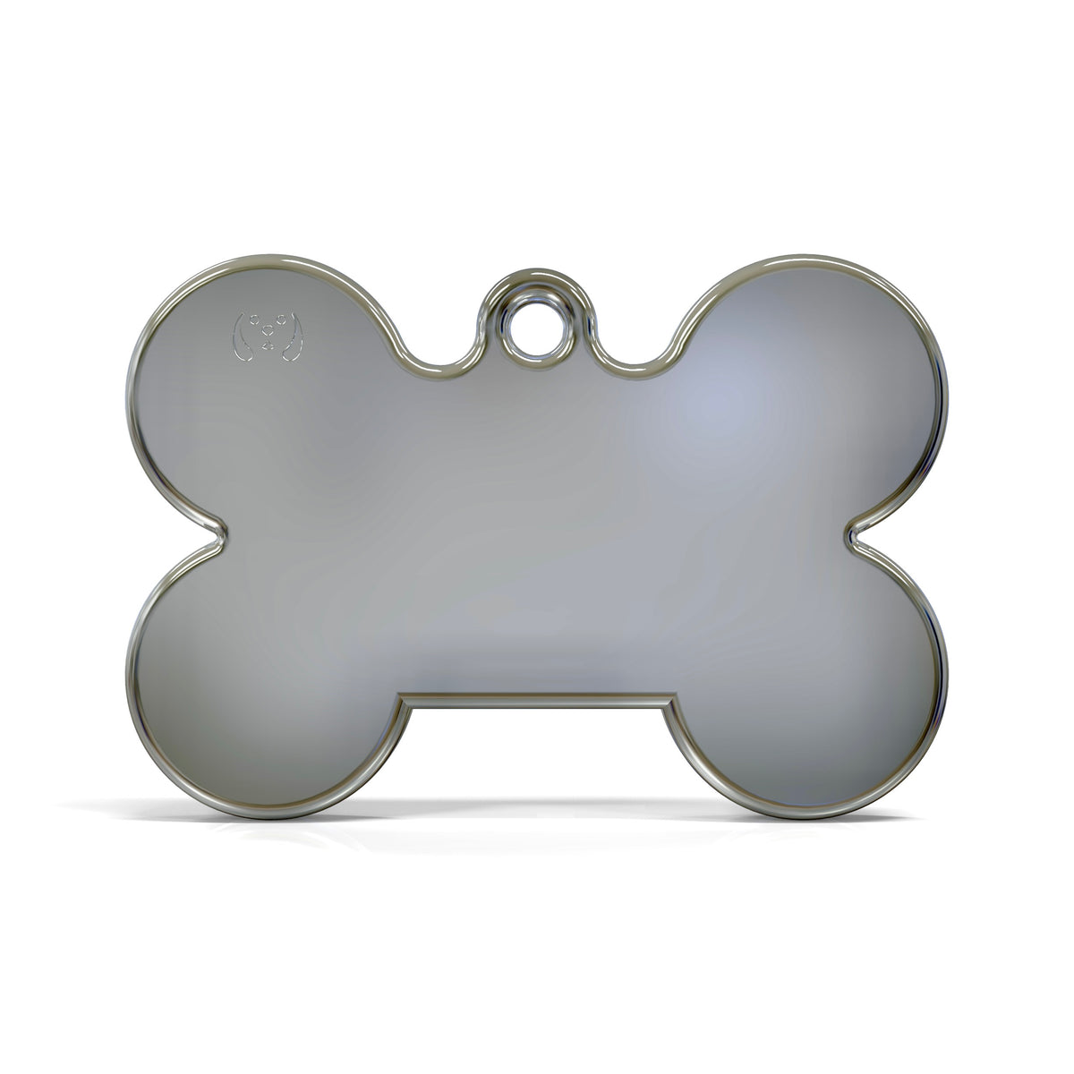 Solid Bone Black ID Tag Medium