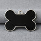 Solid Bone Black ID Tag Medium