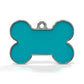 Solid Bone Blue ID Tag Medium