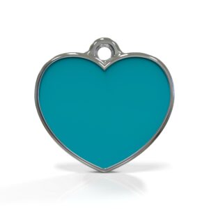 Solid Heart Blue ID Tag