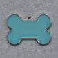 Solid Bone Blue ID Tag Medium